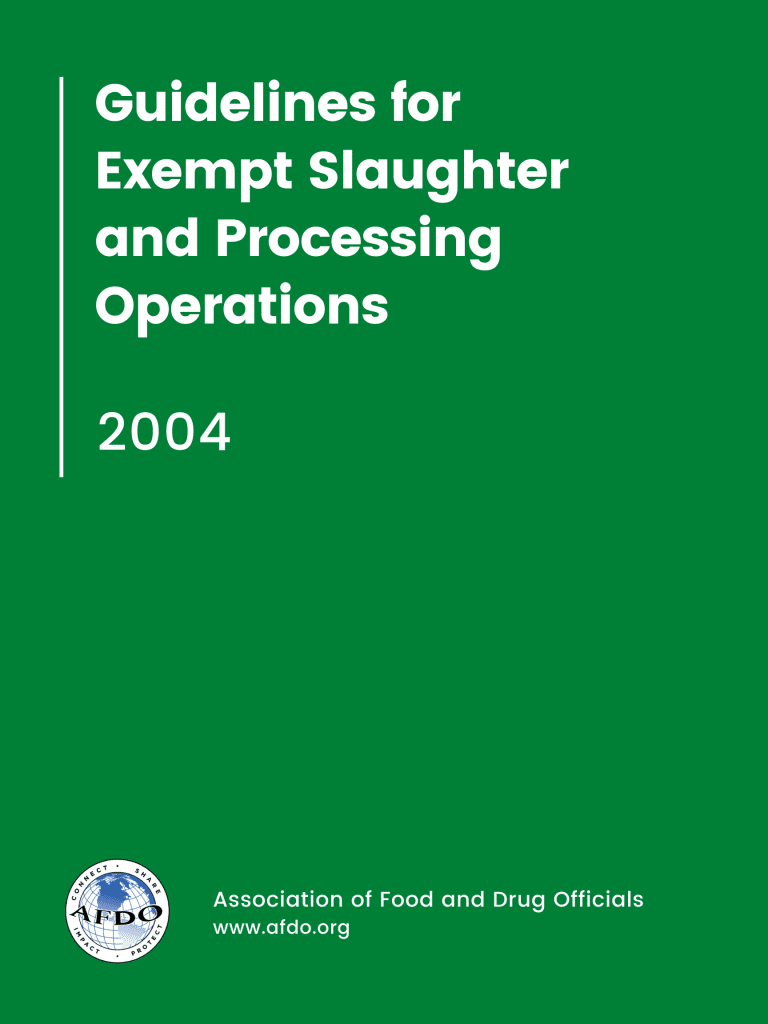 Guidelines for Exempt Slaughter and Processing Operations