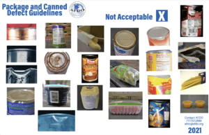 Packaged and Canned Food Defect Guidelines Poster – White